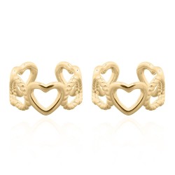 925 Silver Ear Cuff 14ct Gold Plated