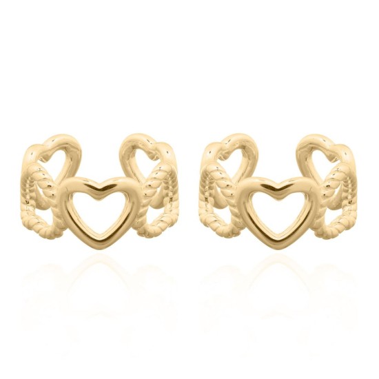925 Silver Ear Cuff 14ct Gold Plated