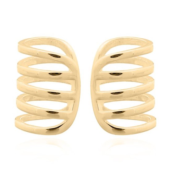 925 Silver Ear Cuff 14ct Gold Plated