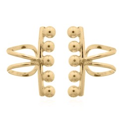 925 Silver Ear Cuff 14ct Gold Plated