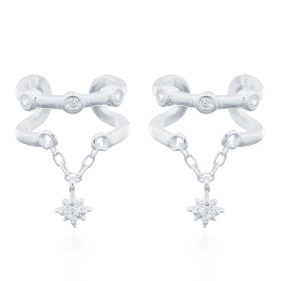 925 Silver Ear Cuff - CZ Set