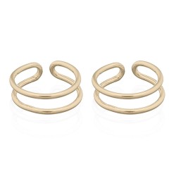 925 Silver Ear Cuff 14ct Gold Plated