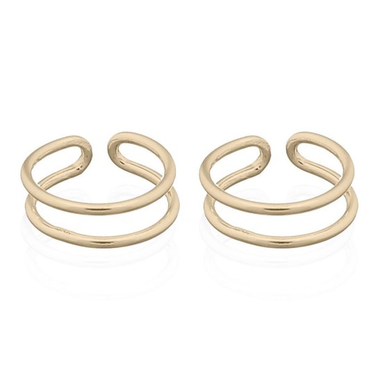 925 Silver Ear Cuff 14ct Gold Plated