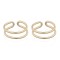 925 Silver Ear Cuff 14ct Gold Plated