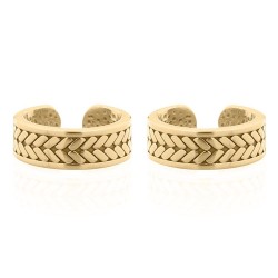 925 Silver Ear Cuff 14ct Gold Plated
