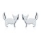 925 Silver Cat Stud Earrings