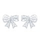 925 Silver Bow Stud Earrings