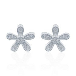 925 Silver Stud Earrings - CZ Set