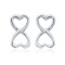 925 Silver Infinity Heart Stud Earrings