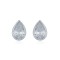 925 Silver CZ Set Tear Drop Stud Earrings
