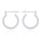 925 Silver Bead Design Hoop Earrings