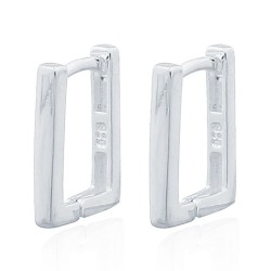 Hoop Earrings 925 Silver - Silver Plating