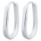 925 Silver Oval Huggie Earrings