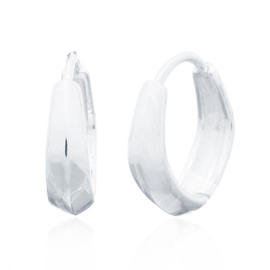 925 Silver Huggie Hoop Earrings