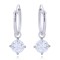 925 Silver Hoop Earrings - CZ Set