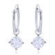 925 Silver Hoop Earrings - CZ Set