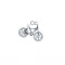 925 Silver CZ Set Bicycle Pendant