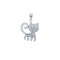 925 Silver CZ Set Cat Pendant
