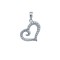 925 Silver CZ Set Heart Pendant