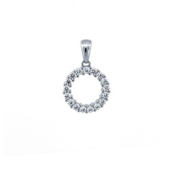 925 Silver CZ Set Circle of Life Pendant