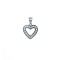 925 Silver CZ Set Heart Pendant