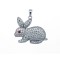 925 Silver CZ Set Rabbit Pendant