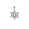 925 Silver CZ Set Star of David Pendant