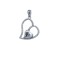 925 Silver CZ Set Heart Pendant