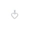 925 Silver CZ Set Heart Pendant