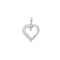 925 Silver CZ Set Heart Pendant