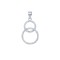 925 Silver CZ Set Double Circle Pendant