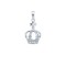 925 Silver CZ Set Crown Pendant
