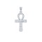 925 Silver CZ Set Anc Style Cross