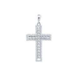 925 Silver CZ Set Cross