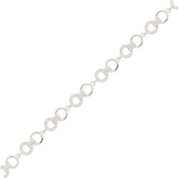 925 Silver Rhodium Plated CZ Set Bracelet
