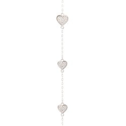 925 Silver Rhodium Plated CZ Set Bracelet