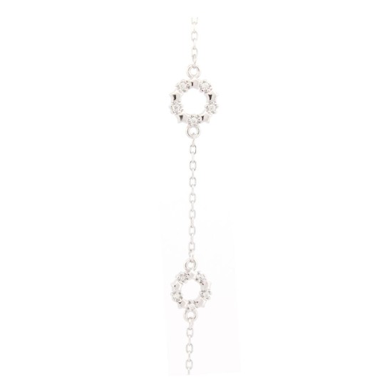925 Silver Rhodium Plated CZ Set Bracelet