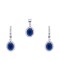 925 Silver Rhodium Plated CZ Princess Kate Style Earrings