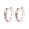 925 Silver Rhodium Plated Multri Col CZ Set Earrings
