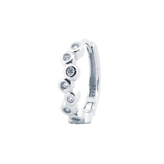 925 Silver Rhodium Plated CZ Set Earrings