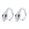 925 Silver Rhodium Plated CZ Set Snake Earrings