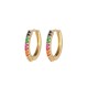 925 Silver 14ct Gold Plated CZ Set Earrings