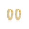 925 Silver 14ct Gold Plated CZ Set Earrings
