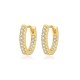 925 Silver 14ct Gold Plated CZ Set Earrings