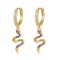 925 Silver 14ct Gold Plated CZ Set Earrings