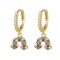 925 Silver 14ct Gold Plated CZ Set Earrings