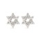 925 Silver Rhodium Plated CZ Set Star of David Stud Earrings