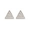 925 Silver Rhodium Plated CZ Set Triangle Stud Earrings