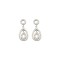 925 Silver Rhodium Plated CZ Set Drop Earrings