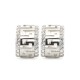 925 Silver Rhodium Plated CZ Set Stud Earrings